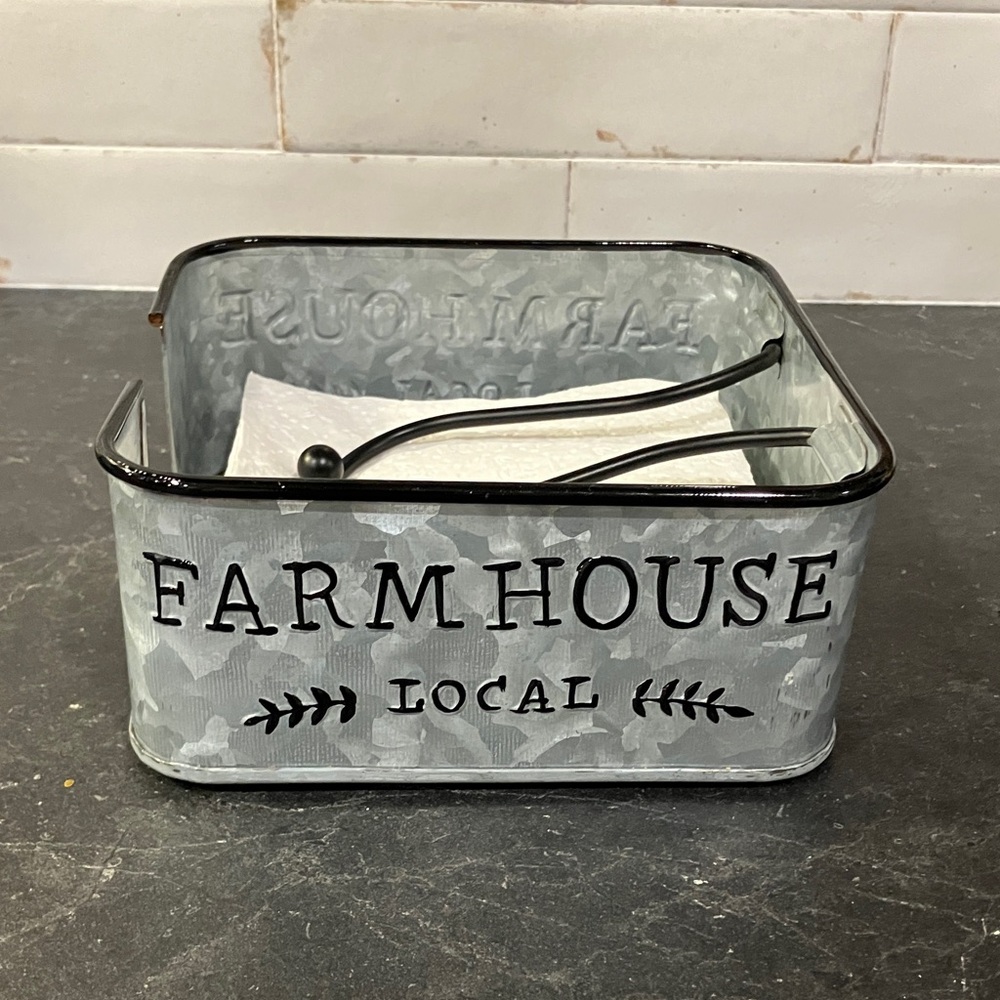 Galvanized Farmhouse Napkin Holder